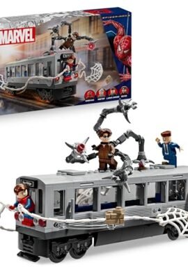 LEGO ǀ Marvel Spider-Man Contro Doc Ock: Duello sul Treno - Giocattolo da Esposizione con 4 Minifigure - Regalo da Collezione Da Supereroi per Bambini da 9 Anni in su Fan del Film - 76321