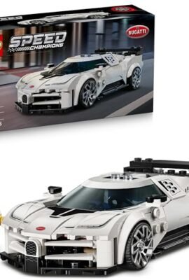 LEGO Speed Champions Hyper Sports Car Bugatti Centodieci - Modellino di Auto con Minifigure del Pilota - Macchina Giocattolo per Bambini da 9 Anni - Regalo di Compleanno - 77240