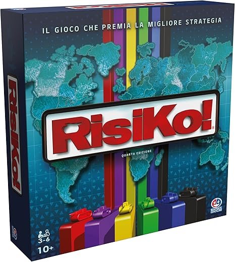 Editrice Giochi, Risiko, Giochi in Scatola, Risiko Classico Edizione 2023, Giochi di Società e Strategia per Famiglia e Amici, Giochi da Tavolo per Adulti e Bambini, da 3 a 6 Giocatori, 10+ Anni