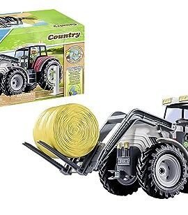 PLAYMOBIL Country 71305 Trattore con Accessori, Un Trattore Elettrico con Tetto apribile e Stazione di Ricarica elettrica, Giocattolo per Bambini dai 4 Anni in su