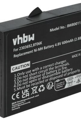 vhbw batteria compatibile con Ikusi TM70/1, TM70/2 Radiocomando Industriale, Telecomando (600mAh, 4,8V, NiMH) - Sostituisce Ikusi BT06K, 2303692
