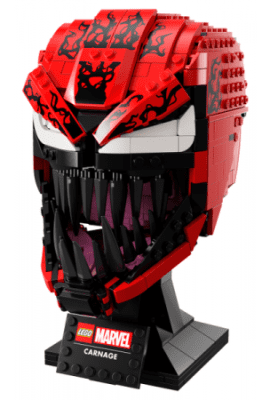 LEGO Marvel Spider-Man Carnage 76199 – Image of the assembled set on its display stand
