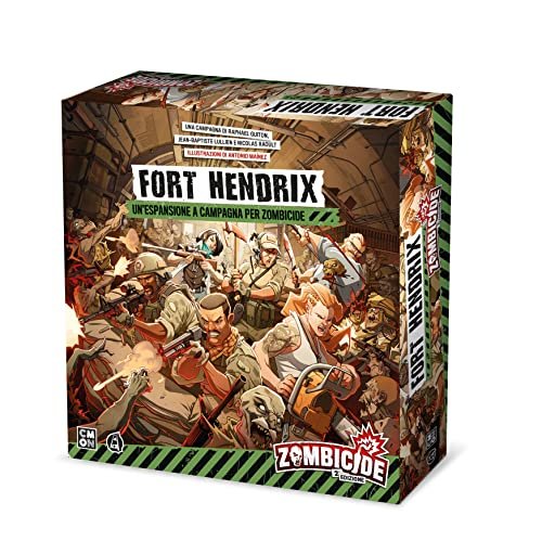 Asmodee - Zombicide, Seconda Edizione: Fort Hendrix, Espansione Gioco da Tavolo, Edizione in Italiano, 8490