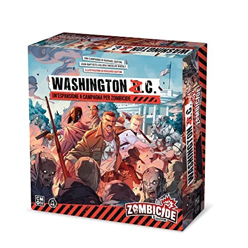 Asmodee - Zombicide, Seconda Edizione: Washington Z.C. - Espansione Gioco da Tavolo, 1-6 Giocatori, Edizione in Italiano
