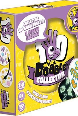 Asmodee: Dobble Collector – Family Board Game with 5 Mini-Games, for 2–8 Players, Ages 6+, Italian Edition
