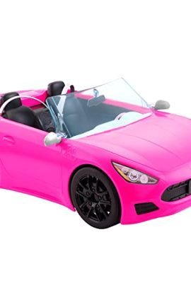 Barbie - Pink Two-Seat Convertible Vehicle with Working Wheels and Realistic Details, Toy for Kids 3+ Years, HBT92