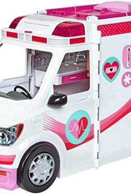 Barbie - Barbie's First Aid Clinic, playset featuring a transforming ambulance vehicle that converts into a clinic, including 20+ medical accessories, toy for children aged 3+, FRM19