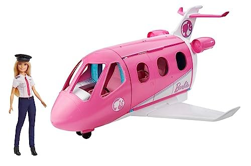 Barbie Aereo dei Sogni con Pilota, Playset con Veicolo e Bambola Bionda Inclusa, Giocattolo per Bambini 3+ Anni, GJB33