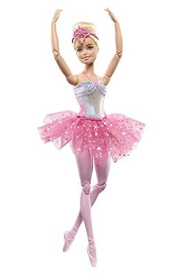 Barbie Dreamtopia Sparkling Lights – Magical Ballerina Doll with Blonde Hair, Pink Tiara and Tutu, Toy for Kids Aged 3+ Years, HLC25