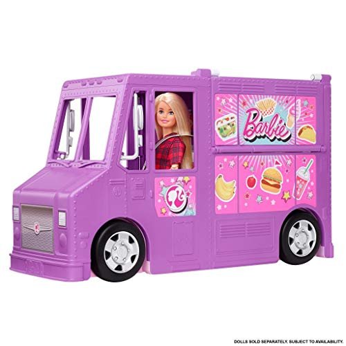 Barbie Furgoncino Street Food, Veicolo Trasformabile con più di 30 Accessori, Giocattolo per Bambini 3+ Anni, GMW07