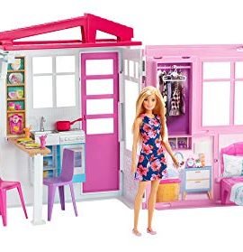 Barbie Loft with Doll, 1-Story House, Portable with Pool and Accessories, Toy for Girls Ages 3+, Online Packaging, GWY84