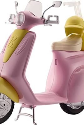 Barbie Scooter & Puppy, Motorcycle with Puppy and Helmet, Doll Not Included, for Children 3+ Years, FRP56