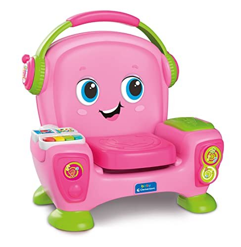 Clementoni Canta Suona E Balla Pink-Poltroncina Bambini Interattiva E Multiattivit&agrave;, Educativo Parlante in Italiano, Giocattolo 1 Anno-Made in Italy, Multicolore, 17755