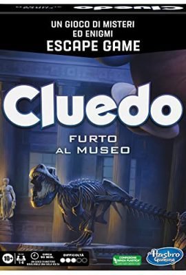 Cluedo Escape - Museum Heist, a mystery and puzzle game in an Escape Game format, a cooperative board game for families, ages 10+, 1–6 players (Italian Version)