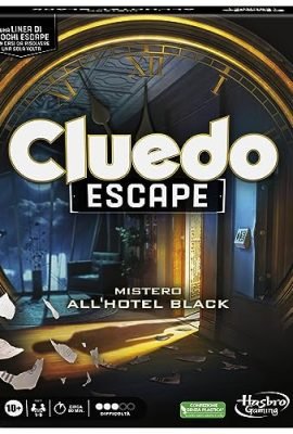 Cluedo Escape - Mystery at the Black Hotel, board game, escape room-style game to be solved only once for 1–6 players, cooperative mystery games