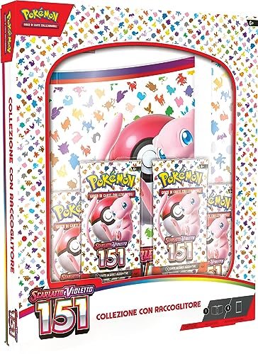 Collezione con raccoglitore di carte dell’espansione Scarlatto e Violetto - 151 del GCC Pokémon (fogli con nove tasche e quattro buste di espansione), edizione in italiano