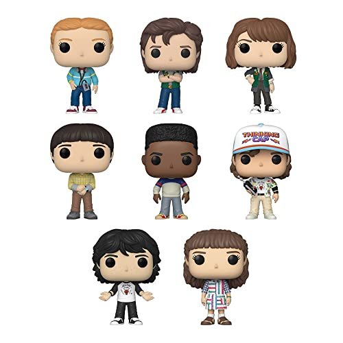 Funko Pop! Stranger Things Season 4 Set of 8 - Eleven, Mike Wheeler, Dustin Henderson, Lucas Sinclair, Will Byers, Robin, Steve Harrington and Max Mayfield