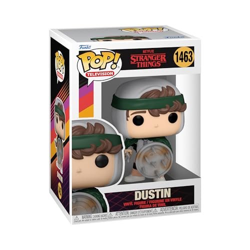 Funko Pop! TV: Stranger Things - Hunter Dustin Henderson With Shield​​ - Aka Senzadenti - Figura in Vinile da Collezione - Idea Regalo - Merchandising Ufficiale - TV Fans