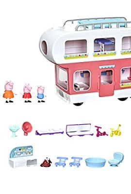 Hasbro Peppa Pig - Peppa Pig's Camper, a convertible playset that transforms from vehicle to camper, featuring sounds and songs—perfect for preschool children aged 3 and up!