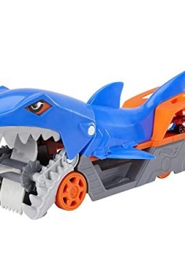 Hot Wheels – Shark Devourer Transport Playset with Vehicle, Toy for Kids Ages 4 and Up, GVG36