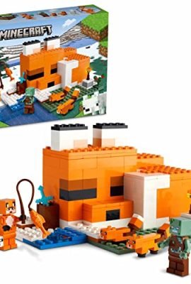 LEGO 21178 Minecraft Fox’s Den Building Set – Bricks, Zombie & Animal Figures – Kids’ Toy for Boys & Girls Age 8+ – Gift Idea