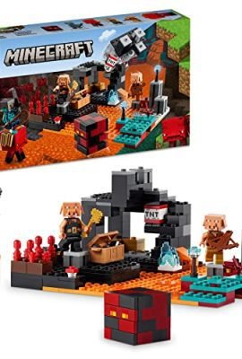 LEGO 21185 Minecraft Nether Bastion Building Set – Toy Castle with Piglin Minifigures, Kids’ Building Toys for Ages 8+