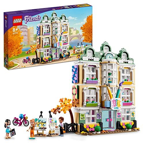 LEGO 41711 Friends La Scuola d’Arte di Emma, Costruzioni Casa delle Bambole Giocattolo, Mini Bamboline, Idea Regalo per Bambine e Bambini