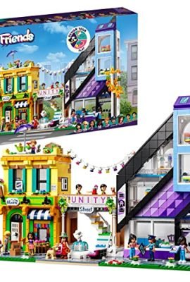 LEGO 41732 Friends Design Shop & Florist in the Heart of the City – Building with Apartment and Shops to Customize & Decorate, Featuring 9 Characters – 2023 Christmas Gift Ideas for Girls and Boys