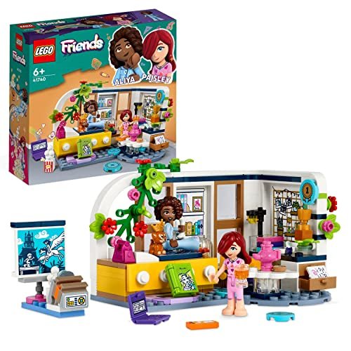 LEGO 41740 Friends La Cameretta di Aliya, Camera da Letto per Pigiama Party, Giochi per Bambine e Bambini con Paisley e Cucciolo, Piccola Idea Regalo di Compleanno, Personaggi 2023