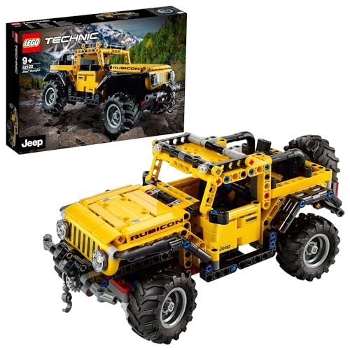 LEGO 42122 Technic Jeep Wrangler 4x4, Set Macchina Giocattolo da Costruire, Modellino SUV Fuoristrada, Giochi per Bambini, Bambine, Ragazzi e Ragazze da 9 Anni in su, Idea Regalo