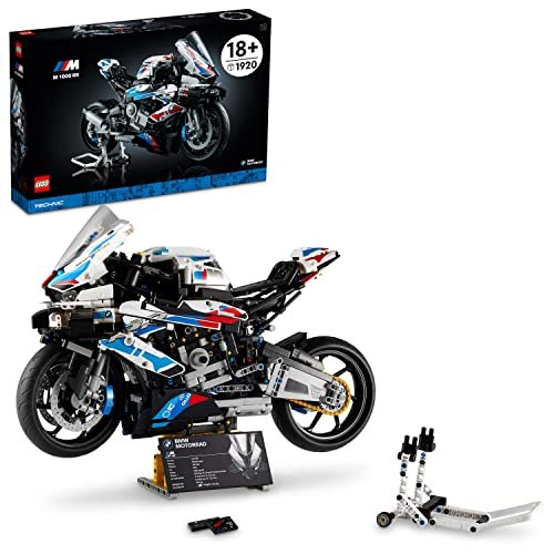 LEGO 42130 Technic BMW M 1000 RR, Moto da Costruire, Kit Modellismo per Adulti, Motocicletta da Collezione, Modellino Replica Superbike con Dettagli Originali, Idea Regalo per Uomo o Donna