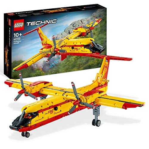 LEGO 42152 Technic Aereo Antincendio, Aeroplano Giocattolo da Costruire, Mezzo di Soccorso dei Vigili del Fuoco, Giochi Educativi, Idee Regali di Natale per Bambini e Bambine da 10 Anni in su