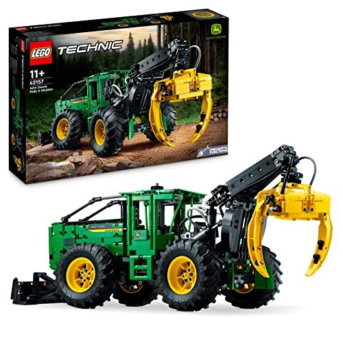 LEGO 42157 Technic Trattore John Deere 948L-II, Modellino da Costruire di Veicolo Giocattolo con Funzioni Pneumatiche e 4 Ruote Motrici, Modellismo per Appassionati di Ingegneria
