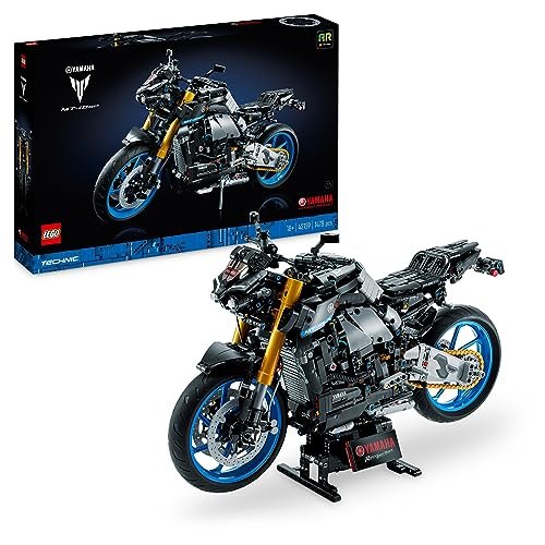 LEGO 42159 Technic Yamaha MT-10 SP, Modellino Moto per Adulti da Costruire, Replica di Motocicletta con Motore a 4 Cilindri, Sterzo Funzionante e App AR, Veicolo Regalo per Uomo e Donna
