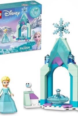 LEGO 43199 Disney Elsa’s Castle Courtyard, Frozen 2 Princess Toy, Diamond Dress Collection