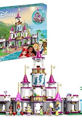 LEGO 43205 Disney Princess The Great Adventure Castle – 4-Story Building Set for Kids, Featuring Mini Princess Dolls of Ariel, Rapunzel, and Snow White