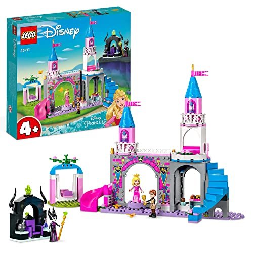 LEGO 43211 Disney Princess Il Castello di Aurora, Giocattolo con Mini Bamboline della Bella Addormentata, del Principe Filippo e Malefica, Giochi per Bambine e Bambini dai 4 Anni