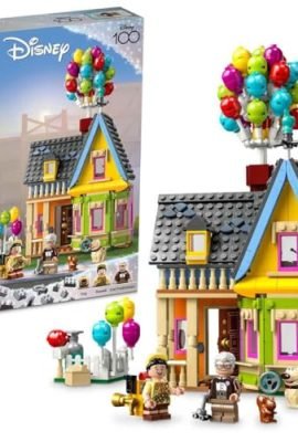 LEGO 43217 Disney & Pixar “Up” House, Buildable Model with Balloons and Figures of Carl, Russell, and Dug, Disney 100th Anniversary Collection Series, Iconic Gift Idea