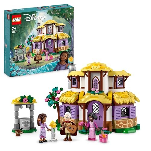 LEGO 43231 Disney Wish Il Cottage di Asha, Casa delle Bambole Giocattolo dal Film Wish con Mini Bamboline di Asha, Sakina e Sabino e la Figura di Star, Idea Regalo di Natale per Bambine e Bambini