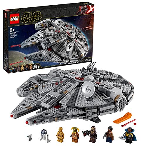 LEGO 75257 Star Wars Millennium Falcon, Modellino da Costruire con Finn, Chewbacca, Lando, Boolio, C-3PO, R2-D2 e D-O, Collezione: L’Ascesa di Skywalker