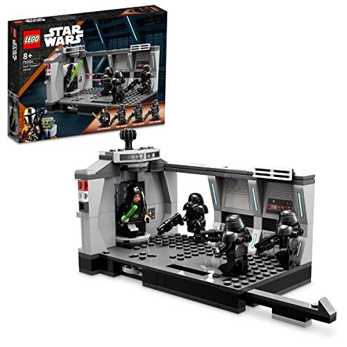 LEGO 75324 Star Wars l’Attacco del Dark Trooper, Giocattolo Costruibile da Collezione Guerre Stellari, Scena da The Mandalorian Stagione 2 con Minifigure di Luke Skywalker con Spada Laser
