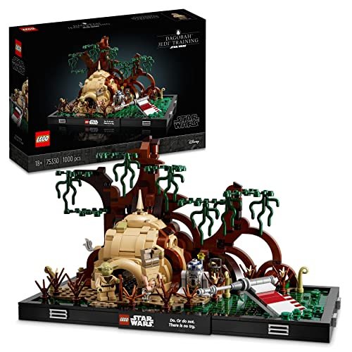 LEGO 75330 Star Wars Diorama Addestramento Jedi Su Dagobah, Set Gadget Per Adulti Con Minifigure Di Yoda, R2-D2 E L'X-Wing Di Luke Skywalker, Idea Regalo Per Uomo O Donna, Per Lui O Per Lei