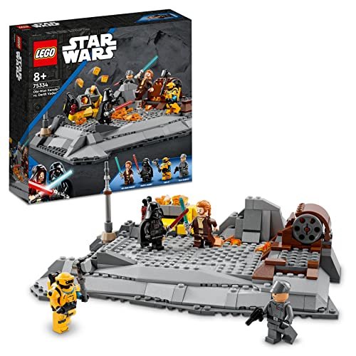 LEGO 75334 Star Wars Obi-Wan Kenobi Vs. Darth Vader, Modellino Da Costruire, Minifigure Di Tala Durith Con Pistola Giocattolo Blaster E Spade Laser, A Partire Da 8 Anni
