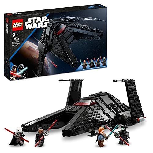 LEGO 75336 Star Wars Trasporto dell'Inquisitore Scythe, Set dalla Miniserie TV Obi-Wan Kenobi con Astronave Giocattolo e 4 Minifigure tra cui il Grande Inquisitore, Idee regalo