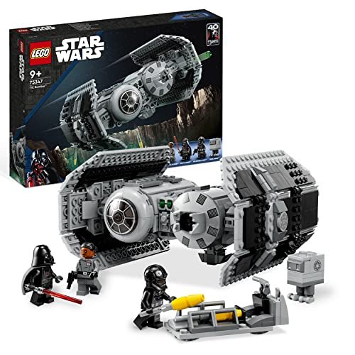 LEGO 75347 Star Wars TIE Bomber Model Building Kit, Modellino da Costruire di Starfighter con Droide Gonk e Minifigure di Darth Vader con Spada Laser, Idee Regali di Natale per Bambini e Bambine