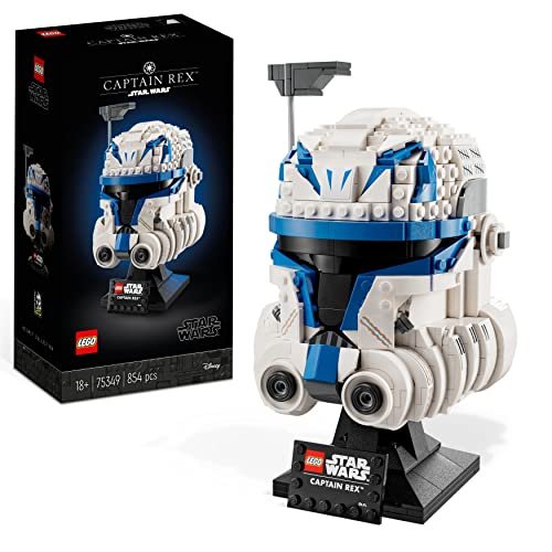 LEGO 75349 Star Wars Casco di Captain Rex, Set Serie Caschi 2023, Idea Regalo Natale Uomo o Donna, Lui o Lei, Gadget per Adulti da The Clone Wars, Modellini da Collezione