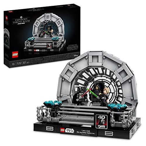 LEGO 75352 Star Wars Diorama Sala del Trono dell’Imperatore, Set Duello Spade Laser, 40° Anniversario del Ritorno dello Jedi, Regalo Adulti da Collezione con Luke Skywalker e Darth Vader