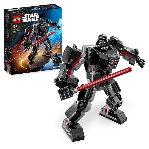 LEGO 75368 Star Wars Mech di Darth Vader, Action Figure Snodabile da Costruire con Abitacolo per Minifigure e Grande Spada Laser Rossa, Giochi da Collezione per Bambini e Bambine dai 6 Anni in su