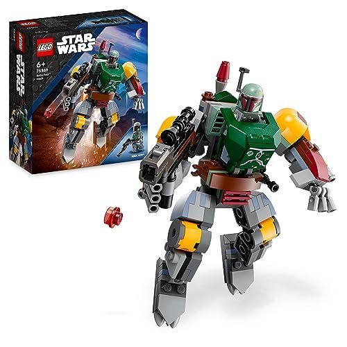 LEGO 75369 Star Wars Mech di Boba Fett, Giocattolo Action Figure da Costruire con Blaster Spara-Bottoncini e Jetpack, Giochi da Collezione per Bambini e Bambine da 6 Anni in su