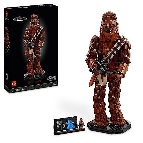 LEGO 75371 Star Wars Chewbacca, Figura da Collezione di Wookiee con Balestra, Minifigure e Targa Informativa, Kit Modellismo per Adulti 40esimo Anniversario Il Ritorno dello Jedi, Regalo Uomo e Donna